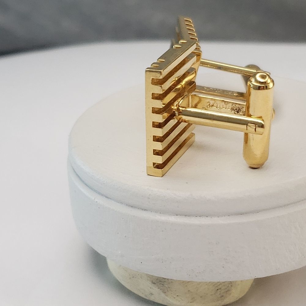 SENATOR Gold Cufflinks - Picture 11 of 12